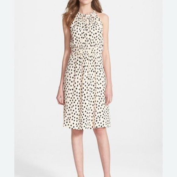 Kate Spade Leopard Dot Halter Dress - Picture 1 of 10